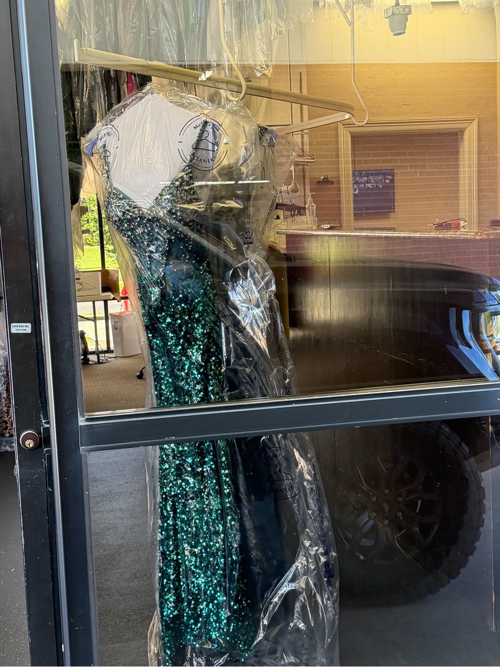 Sequin Green Strapless Evening Gown